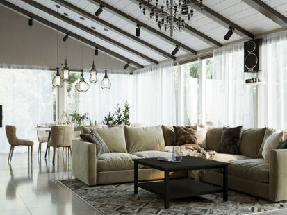 Фото № 1: Дизайн-проект двухкомнатной квартиры 63.25  м² Стиль Эклектика для кп вяземские сады