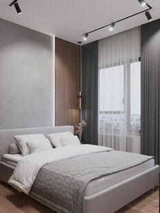 Фото № 4: Дизайн-проект двухкомнатной квартиры 43.21  м² стиль Модернизм для ЖК Первый квартал