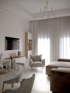 Фото № 4: Дизайн-проект четырехкомнатной квартиры 92.2  м² Современный стиль для ЖК Bauman House