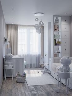 Фото № 2: Дизайн-проект двухкомнатной квартиры 66.6  м² Стиль Контемпорари для ЖК Маяк