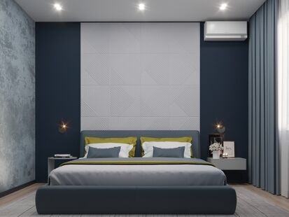 Фото № 5: Дизайн-проект трехкомнатной квартиры 59.76  м² Современный стиль для ЖК Лучи