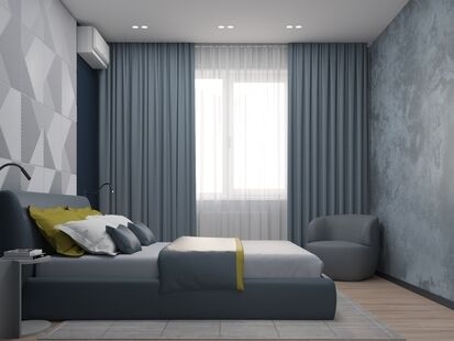 Фото № 6: Дизайн-проект трехкомнатной квартиры 59.76  м² Современный стиль для ЖК Лучи