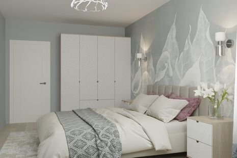 Фото № 2: Дизайн-проект двухкомнатной квартиры 64.8  м² Скандинавский стиль для ук зеленоградск