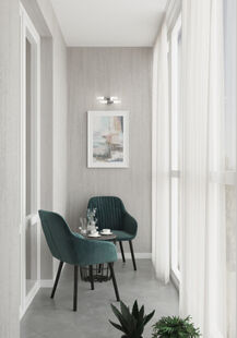 Фото № 4: Дизайн-проект двухкомнатной квартиры 64.8  м² Скандинавский стиль для ук зеленоградск