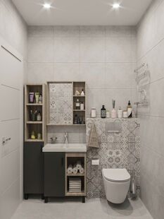 Фото № 3: Дизайн-проект квартиры-студии 29.9  м² Скандинавский стиль для ЖК Дом на Львовской