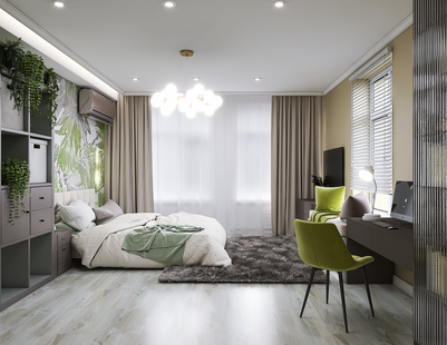 Фото № 5: Дизайн-проект дома/коттеджа 111.3  м² Стиль Контемпорари для этажа частного дома