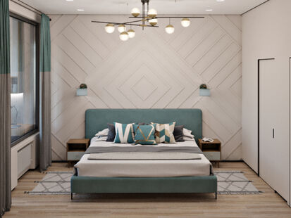 Фото № 3: Дизайн-проект четырехкомнатной квартиры 120.37  м² Современный стиль для ЖК Серебряный Фонтан