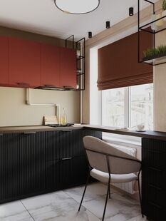 Фото № 4: Дизайн-проект однокомнатной квартиры 33.57  м² Стиль Минимализм для ЖК Московский