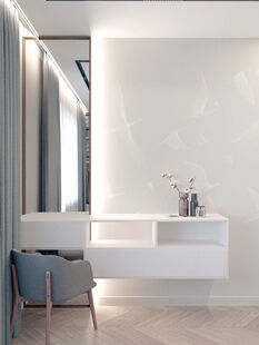 Фото № 6: Дизайн-проект трехкомнатной квартиры 67.22  м² Современный стиль для ЖК в г. Санкт-Петербург