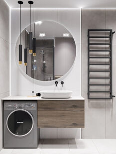 Фото № 4: Дизайн-проект трехкомнатной квартиры 67.22  м² Современный стиль для ЖК в г. Санкт-Петербург