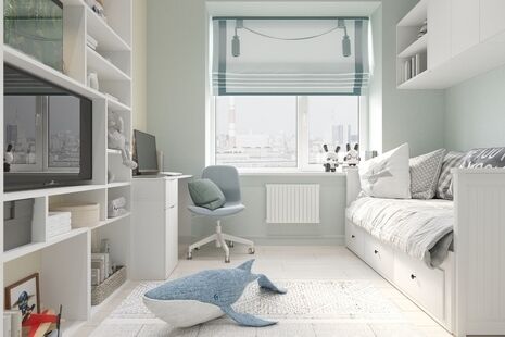 Фото № 2: Дизайн-проект трехкомнатной квартиры 72.87  м² Современный стиль для ЖК Первый Московский