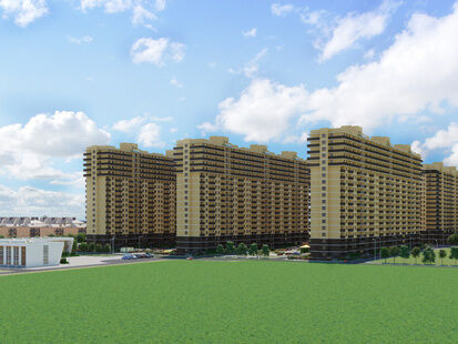 Фото № 2: Дизайн-проект экстерьера 1000.0  м² Современный жилой комплекс с развитой инфраструктурой для ЖК Победа