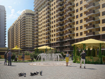 Фото № 3: Дизайн-проект экстерьера 1000.0  м² Современный жилой комплекс с развитой инфраструктурой для ЖК Победа