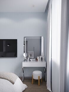 Фото № 6: Дизайн-проект трехкомнатной квартиры 66.02  м² Современный стиль для ЖК Датский квартал