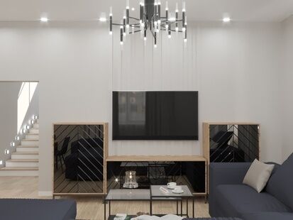 Фото № 2: Дизайн-проект дома/коттеджа 68.4  м² стиль Модернизм для дома в д. оболдино