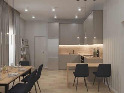 Фото № 3: Дизайн-проект дома/коттеджа 68.4  м² стиль Модернизм для дома в д. оболдино