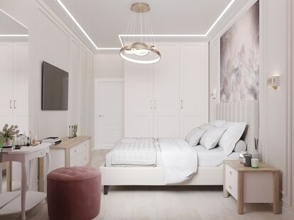 Фото № 1: Дизайн-проект трехкомнатной квартиры 78.7  м² Современный стиль для ЖК Румянцево Парк