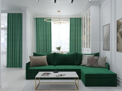 Фото № 2: Дизайн-проект трехкомнатной квартиры 78.7  м² Современный стиль для ЖК Румянцево Парк