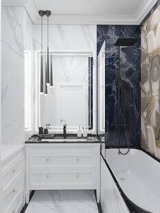 Фото № 5: Дизайн-проект трехкомнатной квартиры 78.7  м² Современный стиль для ЖК Румянцево Парк