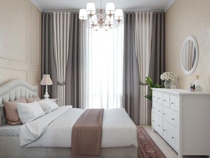 Фото № 3: Дизайн-проект двухкомнатной квартиры 39.14  м² Стиль Современная классика для ЖК Испанские Кварталы