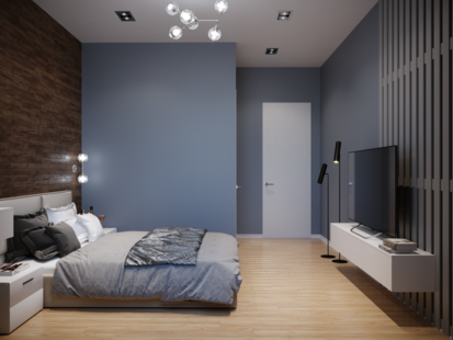 Фото № 6: Дизайн-проект трехкомнатной квартиры 68.06  м² Стиль Модернизм для ЖК Символ