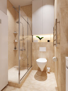 Фото № 3: Дизайн-проект двухкомнатной квартиры 86.3  м² Скандинавский стиль для ЖК Вавилова 4