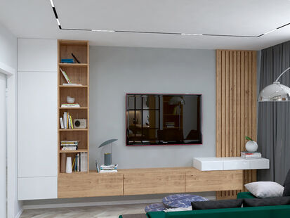 Фото № 2: Дизайн-проект четырехкомнатной квартиры 94.3  м² стиль Модернизм для ЖК в г. Дзержинский