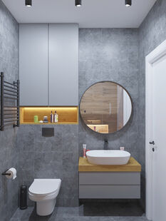 Фото № 5: Дизайн-проект четырехкомнатной квартиры 94.3  м² стиль Модернизм для ЖК в г. Дзержинский