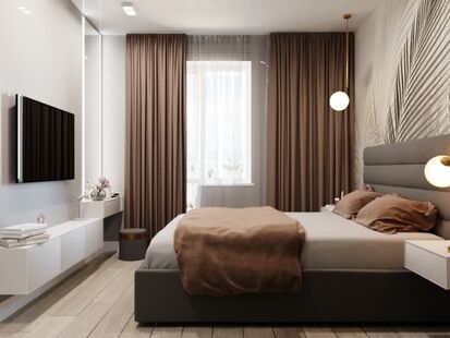 Фото № 2: Дизайн-проект трехкомнатной квартиры 59.2  м² Стиль Контемпорари для ЖК Лучи