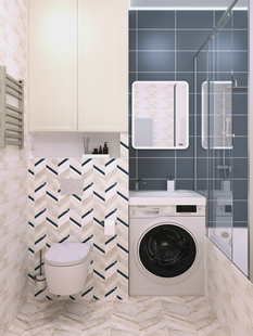 Фото № 5: Дизайн-проект однокомнатной квартиры 40.85  м² стиль Модернизм для ЖК Символ