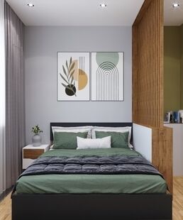 Фото № 5: Дизайн-проект квартиры-студии 34.29  м² Современный стиль для ЖК Близнецы