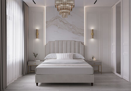 Фото № 6: Дизайн-проект двухкомнатной квартиры 41.98  м² Стиль Арт-деко для ЖК Западное Кунцево