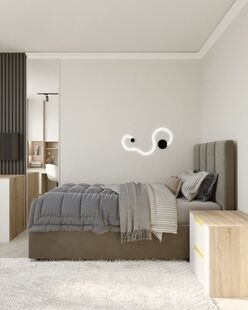 Фото № 6: Дизайн-проект четырехкомнатной квартиры 104.61  м² Стиль Контемпорари для ЖК Московский