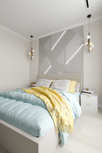 Фото № 3: Дизайн-проект двухкомнатной квартиры 58.05  м² Современный стиль для ЖК Yoga 3