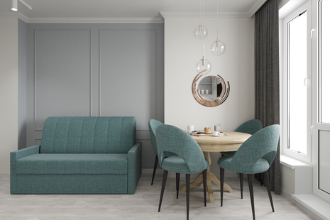 Фото № 4: Дизайн-проект двухкомнатной квартиры 58.05  м² Современный стиль для ЖК Yoga 3