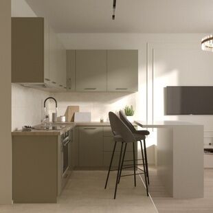 Фото № 2: Дизайн-проект трехкомнатной квартиры 69.5  м² Стиль Современная классика для ЖК Форест