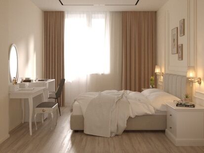 Фото № 5: Дизайн-проект трехкомнатной квартиры 69.5  м² Стиль Современная классика для ЖК Форест