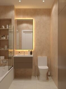 Фото № 3: Дизайн-проект трехкомнатной квартиры 69.5  м² Стиль Современная классика для ЖК Форест