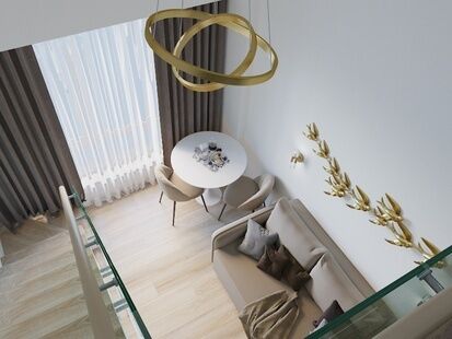 Фото № 1: Дизайн-проект двухкомнатной квартиры 36.45  м² Современный стиль для ак сидней