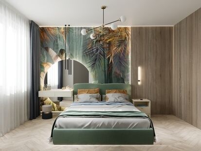 Фото № 1: Дизайн-проект четырехкомнатной квартиры 108.6  м² стиль Модернизм для ЖК Зеленая околица