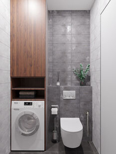 Фото № 4: Дизайн-проект однокомнатной квартиры 37.9  м² Современный стиль для ЖК Онега