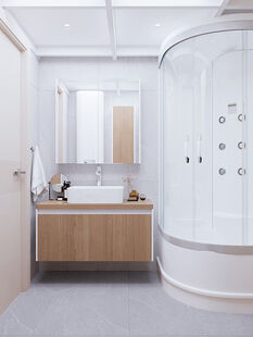 Фото № 6: Дизайн-проект трехкомнатной квартиры 43.86  м² Скандинавский стиль для ЖК Московский