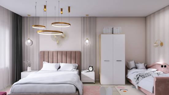 Фото № 2: Дизайн-проект трехкомнатной квартиры 58.75  м² стиль Модернизм для ЖК Бригантина