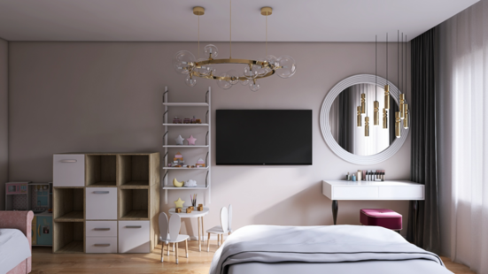 Фото № 5: Дизайн-проект трехкомнатной квартиры 58.75  м² стиль Модернизм для ЖК Бригантина