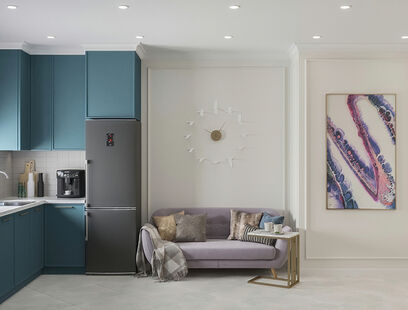 Фото № 4: Дизайн-проект трехкомнатной квартиры 82.6  м² Современный стиль для ЖК Настроение