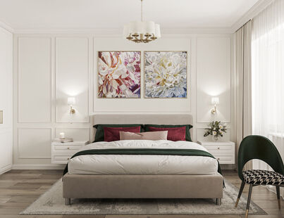 Фото № 4: Дизайн-проект двухкомнатной квартиры 48.01  м² Стиль Контемпорари для ЖК Московский