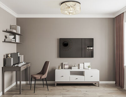 Фото № 5: Дизайн-проект двухкомнатной квартиры 48.01  м² Стиль Контемпорари для ЖК Московский