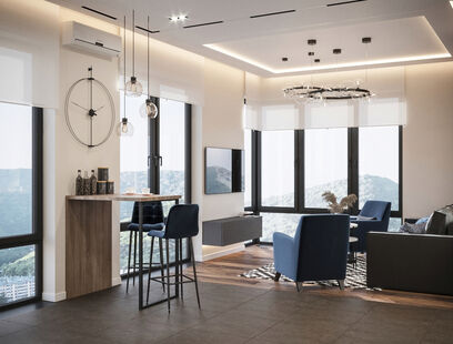 Фото № 1: Дизайн-проект трехкомнатной квартиры 75.3  м² стиль Модернизм для ЖК Filicity