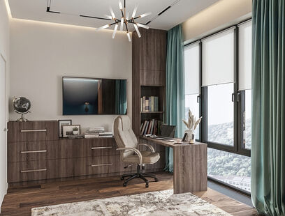 Фото № 6: Дизайн-проект трехкомнатной квартиры 75.3  м² стиль Модернизм для ЖК Filicity