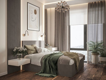 Фото № 4: Дизайн-проект трехкомнатной квартиры 75.3  м² стиль Модернизм для ЖК Filicity